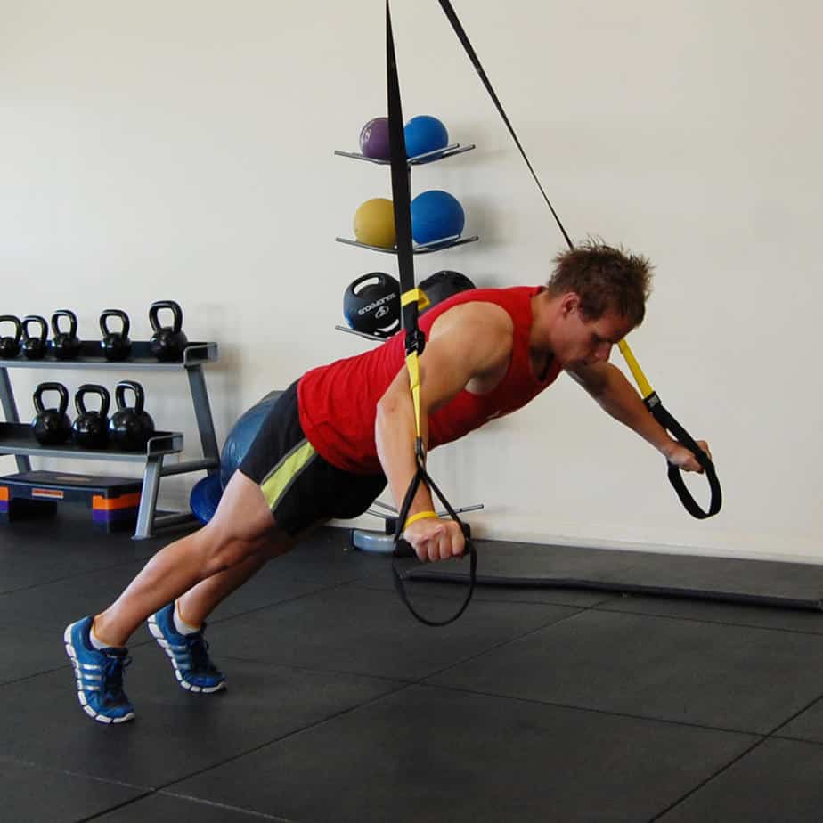 Man performing the TRX fly